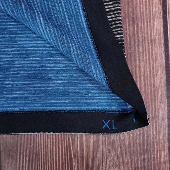 Lululemon Mens XL Metal Vent Tech Long Sleeve Shirt Blue Black Striped Athletic - Picture 9 of 11